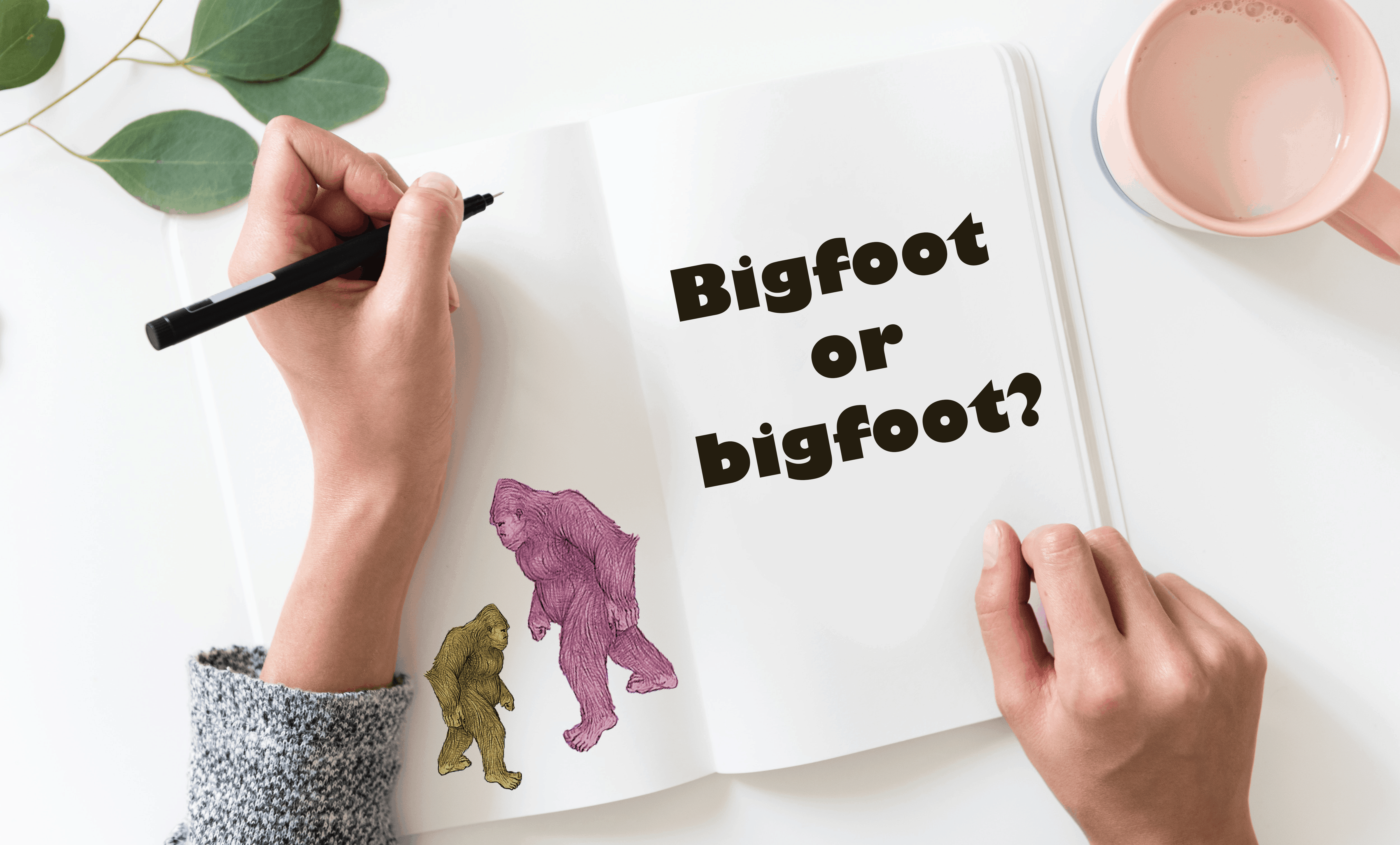 A journal with Bigfoot and bigfoot written in it