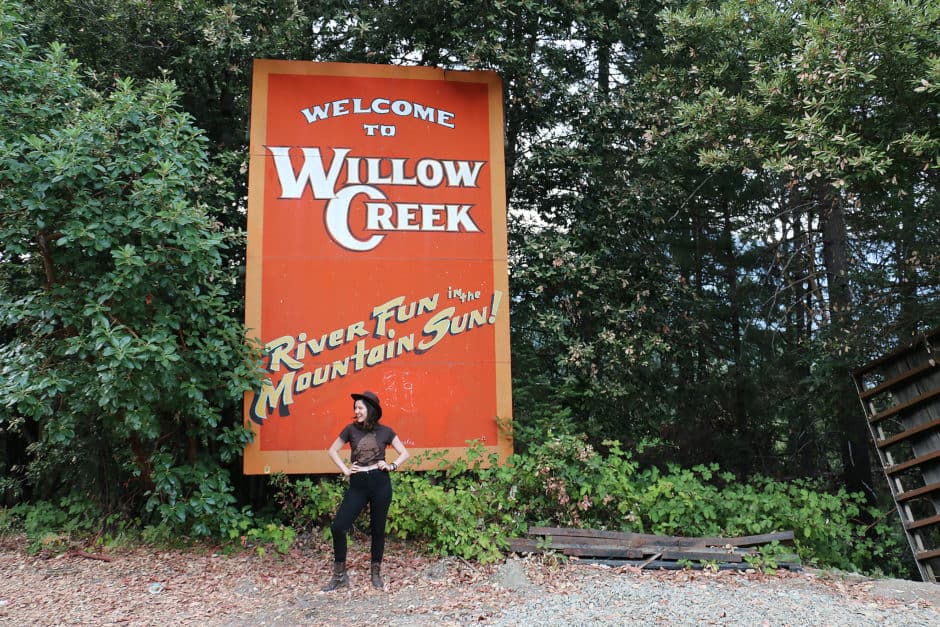 Me, standing in front of the Willow Creek welcome sign on Labor Day weekend, 2018 // Photo by Jordan Cerminara